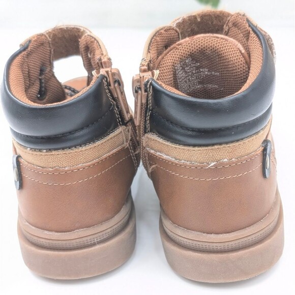 Jumping Bean Toddler Boys Brown Cognac Tod Slip on Boots Size 8 - Picture 3 of 8